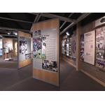 MDF Hanging System Aluminum Frame Exhibition Partition Walls with Sliding Door for sale