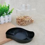 Leaf Shape 1200ml PET Plastic Screw Cap Jars For Candy Storage