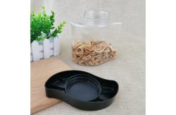China Leaf Shape 1200ml PET Plastic Screw Cap Jars For Candy Storage supplier