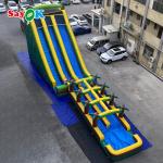 Commercial Grade Inflatable Water Double Slides Palm Tree Water Slide Inflatable for Kids and Adults for sale