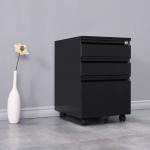 3 Drawer White Metal Under Desk Mobile Pedestal for sale