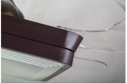 China Brown 70 Watt Flush Mount Retractable Ceiling Fan Light With Remote 5250lm supplier