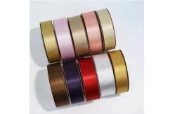 China High Tenacity Polyester Satin Ribbon Gift Box Packing Custom Printed Logo Glitter supplier