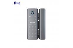 China Black Glass Digital Door Lock with Smart Tuya Wifi and Security Fingerprint supplier