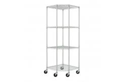 China Zinc Plated Home Wire Shelving , 4 Layers Wire Mesh Shelving Systems supplier