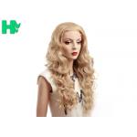 Fashion Prom Charming Curly Long Synthetic Wigs Blonde Hair Color for sale