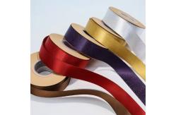China High Tenacity Polyester Satin Ribbon Gift Box Packing Custom Printed Logo Glitter supplier