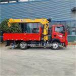 Sinotruk 4x2 7 Tons Hydraulic Crane Lifting Truck 8 Speed Transmission
