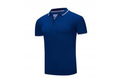 China Popular 100 Polyester Custom Work Polo Shirts Easy Cleaning With Knitted Collar supplier