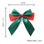 China Free Sample Christmas Customized Self adhesive  Pre tie Satin Decorative Bows for sale