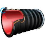 Black Rubber Suction Hose Sand Slurry Dredging Wire Armoured Delivery 10 Inch for sale