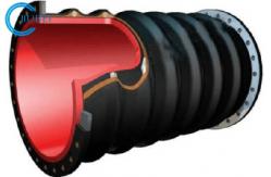 China Black Rubber Suction Hose Sand Slurry Dredging Wire Armoured Delivery 10 Inch supplier