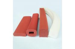 China Extruded Silicone Sponge Rubber Foam Tape Strip With High Temp Tolerant supplier
