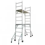 Industrial Mobile Aluminum Alloy Scaffold Set Double Ladder Gate Foldable Iron Aluminum Frame Walkthrough Staircase Warehouse for sale