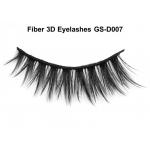 Reusable 3D Mink Eyelashes Soft Natural Black Imported Fiber Full Hand Made for sale