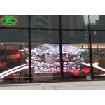 Transparent LED Screen Indoor P3.9-7.8 Full Color SMD Curved Led Video Wall Glass For Showcase for sale