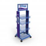Hot Selling Supermarket Water Bottle Display Shelves Metal Wire Display Racks With Customized Logo for sale