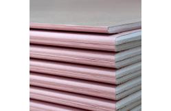 China Fire Resistant Pink Gypsum Board Drywall Paper Faced 12.5mm Thickness supplier