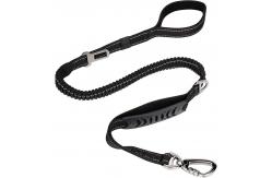 China Telescopic  Dog Traction Rope Reflective Buffer Black supplier