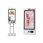 32 Inch Touch Screen Self Service Ordering Kiosk With QR code Scanner / Thermal Printer for sale