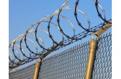 China Zinc Coated Galvanized Steel Chain Link Fence Application With Razor Barbed Wire supplier