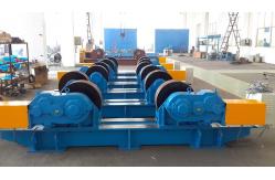 China Lead Screw Adjustable Pipe Supports , Rubber Material Roller Pipe Stands Welding Rollers supplier