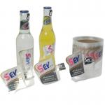 Offset Printing Beverage Bottle Label Alcohol Clear Label Stickers Custom for sale