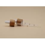 Bamboo Collar Essential Oil Dropper 18mm With Printing Scale Glass Pipette
