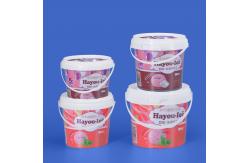 China Logo Printing Food Grade White Plastic Buckets and Customizable supplier