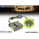 Green IP67 1500ma Cordless Mining Lights , 650lum Mining Cap Lights Rechargeable for sale