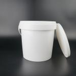 Round Molded 1L Plastic Bucket with Metal Handle Custom Logo Available for sale
