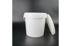 China Round Molded 1L Plastic Bucket with Metal Handle Custom Logo Available supplier