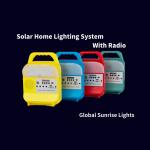 9W Solar Panel Lighting System Solar Emergency Light With Mobile Charger