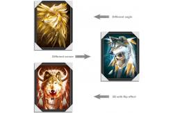 China UV Printing 3D Lenticular Picture Frame For Home Decoration supplier