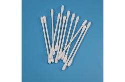 China Biodegradable Paper Stick Double Round Head Qtips Cotton Bud Swab For Cleanroom supplier
