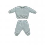 Custom Fleeced Cotton Crew Neck Pullover Sweatsuit 2PCS For Mommy And Me