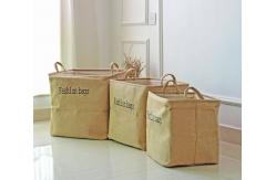 China Jute Wicker Foldable Laundry Basket Stackable Dirty Clothes Hamper supplier