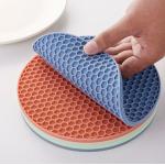 Food Safe Silicone Rubber Table Mat Heat Resistant Silicone Bowl Mat Placemat for sale