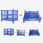 1500KG Capacity Folding Stackable 6.0mm Wire Mesh Cage for sale