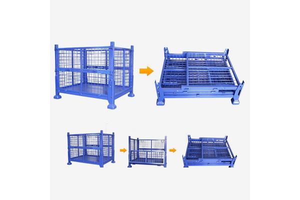 1500KG Capacity Folding Stackable 6.0mm Wire Mesh Cage