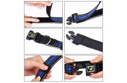China Customization Reflective Dog Head Collar Polyester Luxurious Outdoor Cat Collar supplier