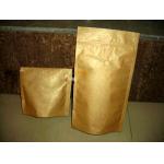 k Laminated  Aluminum Foil Full PrintingPlastic Bag Gold Stand Up Matte Finish for sale