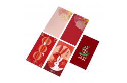 China Matte Chinese Year Custom Red Packet Greeting Cards And Envelopes Embossing supplier