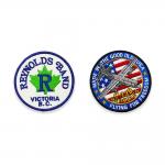 Merrowed Military Patches For Jackets Logo Embroidery Polyester Material for sale