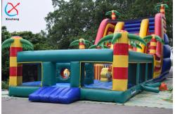 China Customized Giant Inflatable Palm Tree Slides Inflatable Bouncy Castle With Slides supplier