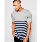 Cool Mens Striped Short Sleeve Shirt , Oversized Workout Shirt Machine Wash for sale