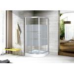 Tempered Glass Sliding Bathroom Shower Enclosure Arc Shape  Aluminum Framed
