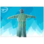 China Medical Lab Breathable Disposable Scrub Suits Non woven With Shirt Collar Knitted Cuff manufacturer
