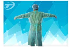 China Medical Lab Breathable Disposable Scrub Suits Non woven With Shirt Collar Knitted Cuff supplier