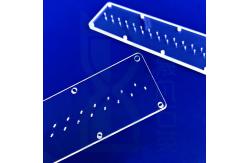 China Custom Glass Round Frosted Shaped Plate Laser Perforated Quartz Disk Quartz Plate supplier